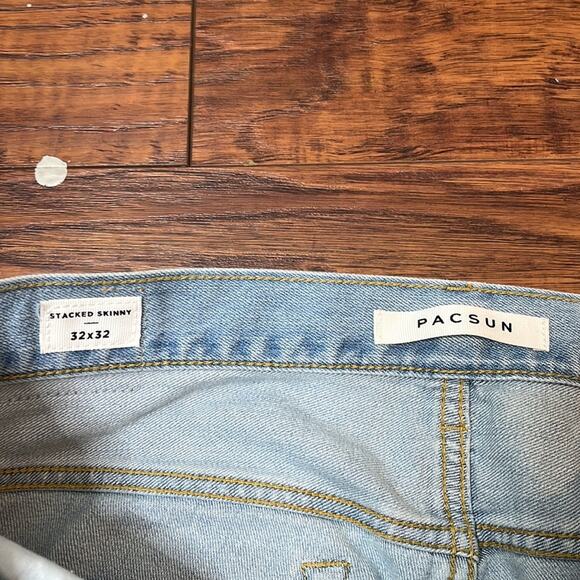 Pacsun Light Wash Stacked Skinny 32/32 - Picture 4 of 4